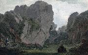 John William Edy Romantic scene in Heliesund France oil painting artist